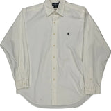 Ralph Lauren Shirt - Medium White Cotton
