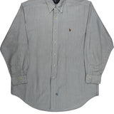 Ralph Lauren Striped Shirt - Large Blue Cotton
