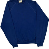 Made In USA Riders Blank Sweatshirt - Large Blue Cotton
