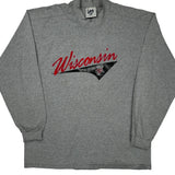 Wisconsin Lee Sport College Long Sleeve T-Shirt - XL Grey Cotton