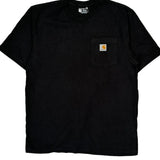 Carhartt T-Shirt - Medium Black Cotton