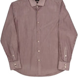 Boss Striped Shirt - Large Red Cotton