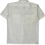 Dickies Short Sleeve Shirt - Medium White Polyester Blend