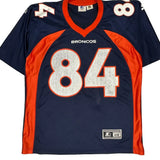 Broncos Starter #84 Sharpe Football Jersey - Large Navy Polyester
