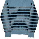 Tommy Hilfiger Striped Cardigan - Large Blue Cotton