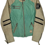 Restless Spirit Harley Davidson Graphic Leather Jacket - Medium Beige Leather