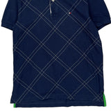 Tommy Hilfiger Checked Polo Shirt - XS Navy Cotton