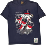 California Angels Nutmeg Graphic T-Shirt - XL Navy Cotton