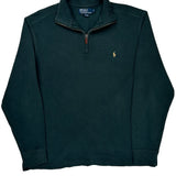 Polo By Ralph Lauren 1/4 Zip - Large Green Cotton