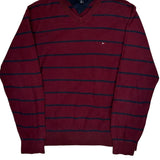 Tommy Hilfiger Striped Sweater - Medium Blue Cotton