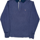 Gant Rugby Shirt - Large Blue Cotton
