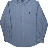 Polo By Ralph Lauren Striped Shirt - XL Blue Cotton
