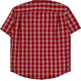 Wrangler Checked Short Sleeve Shirt - Medium Red Cotton