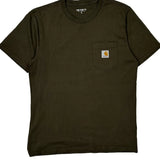 Carhartt T-Shirt - Small Green Cotton