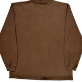 Carhartt Long Sleeve T-Shirt - Large Brown Cotton