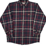Carhartt Checked Flannel Shirt - Large Navy Cotton