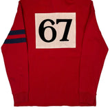 Polo By Ralph Lauren Rugby Shirt - Medium Red Cotton