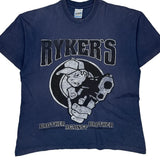 Rykers Brother Against Brother Band Fruit Of The Loom Single Stitch T-Shirt - XL Blue Cotton