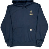 Carhartt Hoodie - Large Navy Cotton