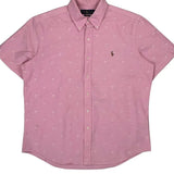 Ralph Lauren Short Sleeve Shirt - Large Pink Cotton