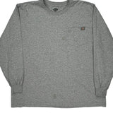 Dickies Long Sleeve T-Shirt - XL Grey Cotton Blend