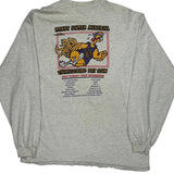 Turkey Trot Hanes Single Stitch Long Sleeve T-Shirt - Large Gray Cotton