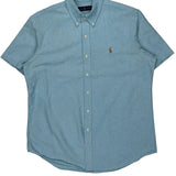 Ralph Lauren Short Sleeve Shirt - Large Blue Cotton
