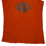 Rocky Mountain Harley Davidson Graphic Tank Top - Large Orange Cotton