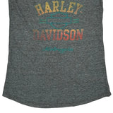 Harley Davidson Graphic Vest - Large Grey Cotton Blend