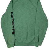 Carhartt Spellout Hoodie - Medium Green Cotton
