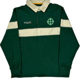 Ireland Retro Irish Striped Rugby Shirt - Large Green Cotton
