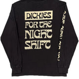 For The Night Shift Dickies Long Sleeve T-Shirt - Medium Black Cotton