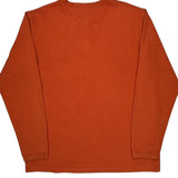 Harley Davidson Henley Long Sleeve T-Shirt - XL Orange Cotton Blend