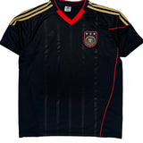 Germany National Team Adidas 2010-11 Away Football Shirt - Large Black Polyester