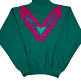 Unbranded Sweatshirt - Small Green Cotton Blend