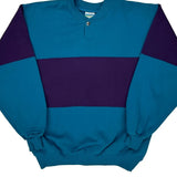 Unbranded Striped Sweatshirt - Medium Blue Polyester Blend