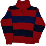 Age 3 Polo By Ralph Lauren Striped 1/4 Zip - XS Blue Cotton