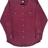 Wrangler Shirt - Large Burgundy Cotton
