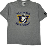 University Puma Graphic T-Shirt - Large Grey Cotton Blend