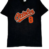 Orioles Majestic Single Stitch T-Shirt - Large Black Cotton