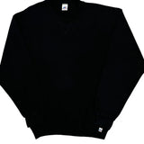 Russell Athletic Sweatshirt - Large Black Cotton Blend
