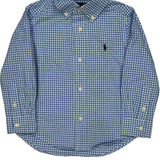 Age 2 Ralph Lauren Checked Shirt - 3XS Blue Cotton