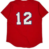 Baseball Majestic Jersey - Large Red Polyester