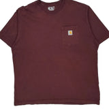 Carhartt T-Shirt - XL Burgundy Cotton