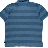Patagonia Striped Polo Shirt - XL Blue Cotton