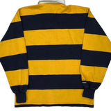 American Classic Barbarian Striped Rugby Shirt - Medium Navy Cotton