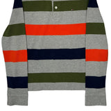 Age 8-10 Tommy Hilfiger Striped Polo Shirt - Small Green Cotton