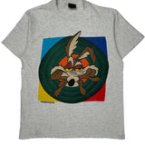 Single Stitch Wile E. Coyote Changes Cartoon T-Shirt - XL Gray Cotton