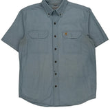 Carhartt Short Sleeve Shirt - Medium Blue Cotton