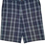 Dickies Checked Shorts - 36W 11L Blue Cotton